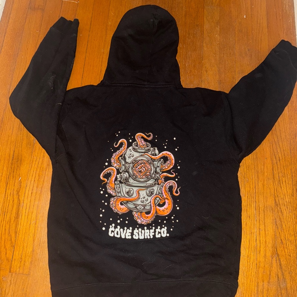 Black Hoodie with Graphic Design